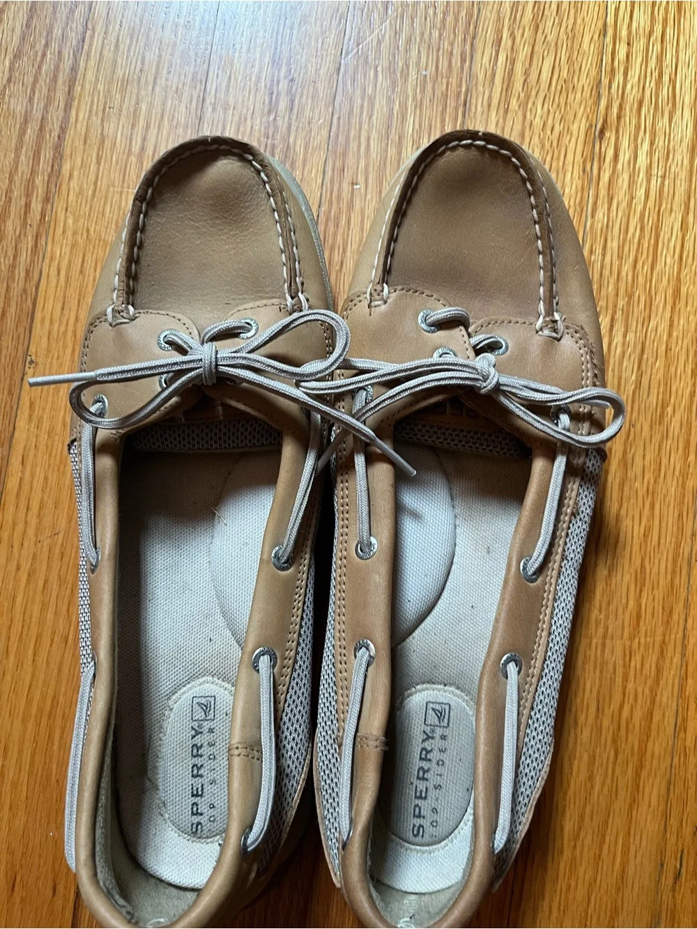 Sperry Men’s Light Brown/Tan Leather Moccasin Boat Shoes